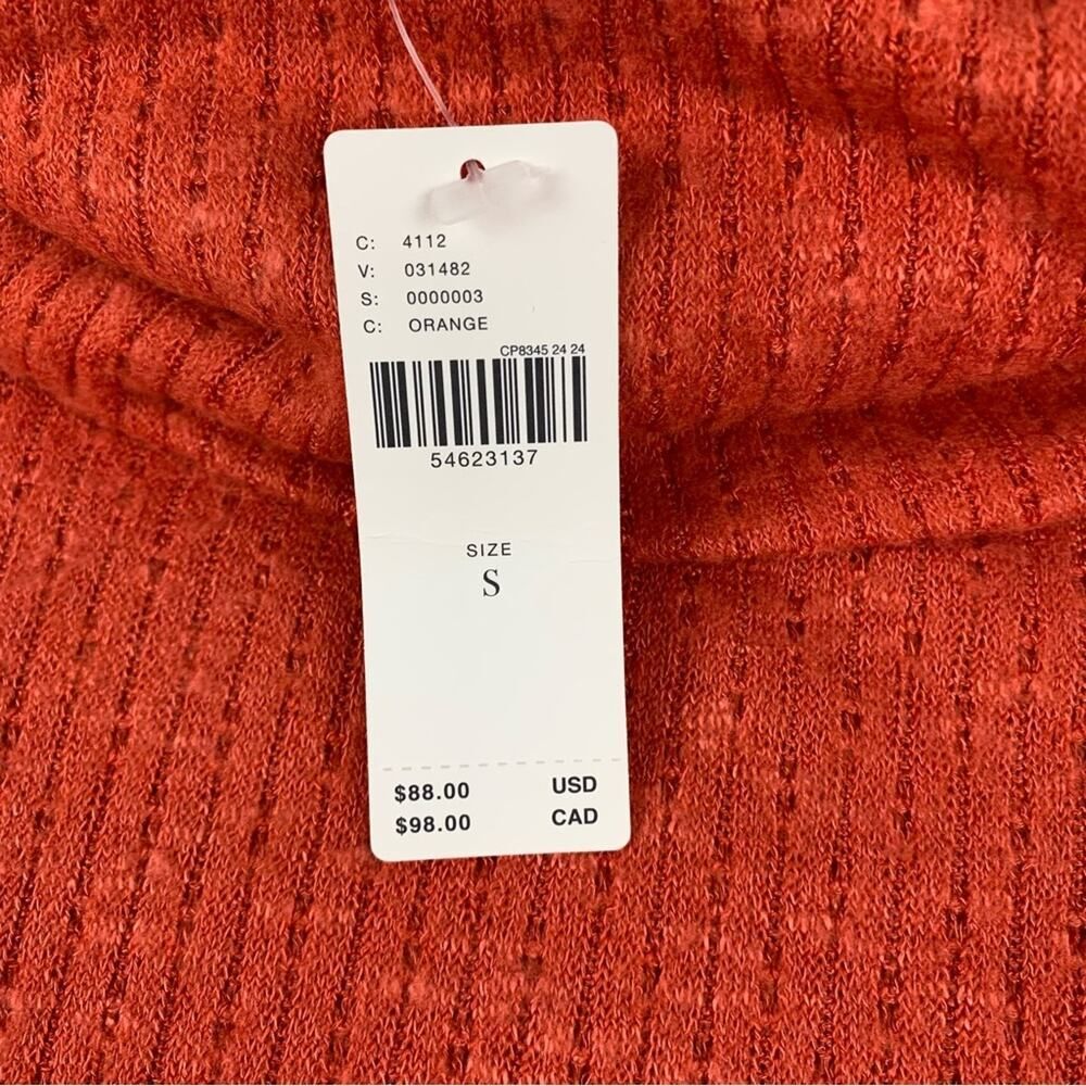 Maeve By Anthropologie Women's Ruffle Pullover Orange Cowl Neck Sweater  Size: S - Picture 14 of 15